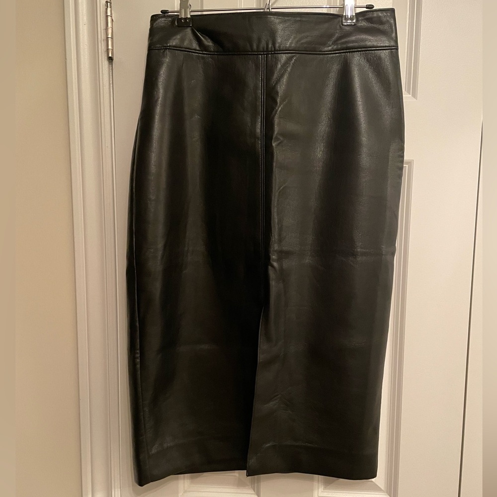 LAST CHANCE Babaton Black Faux Leather Pencil Skirt Size 12